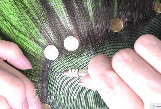 部分ウィッグ作成の動画